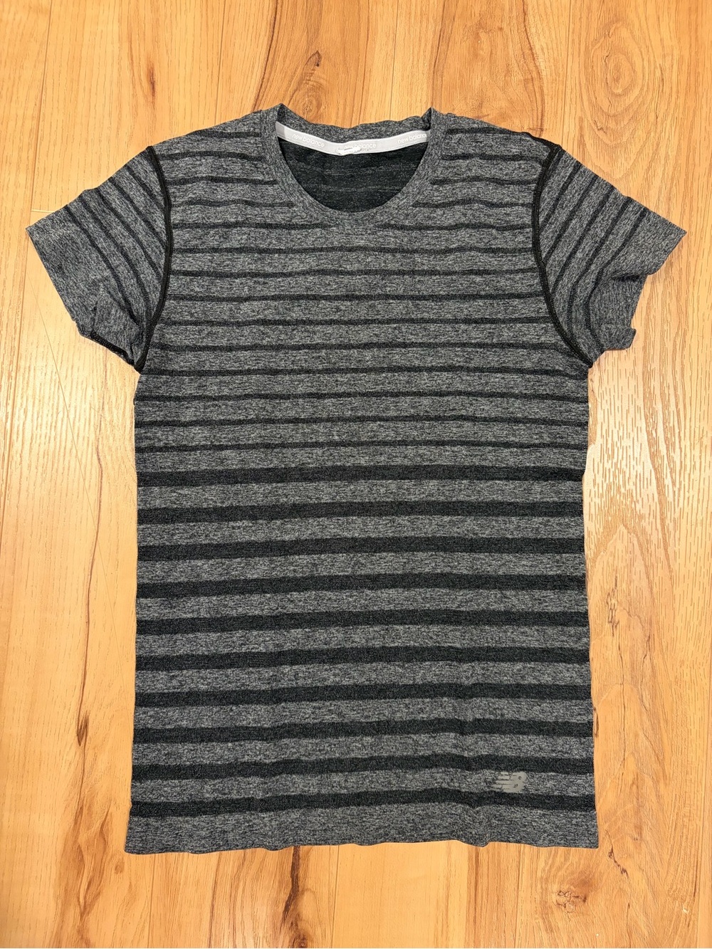 NewBalance Women’s Gray Striped Workout T-Shirt